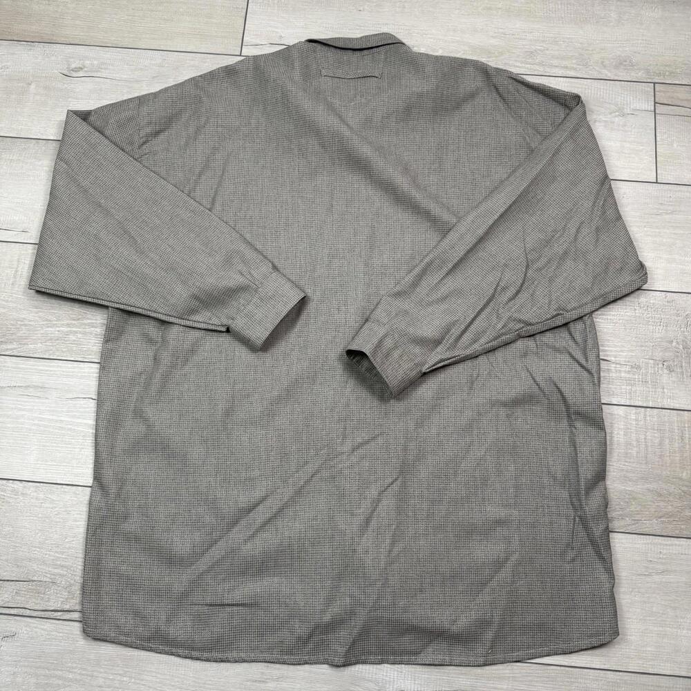 VTG SIGNUM Long Sleeve Button-Up Shirt SzXXL Microcheck Minimalist Germany Made - Picture 6 of 9